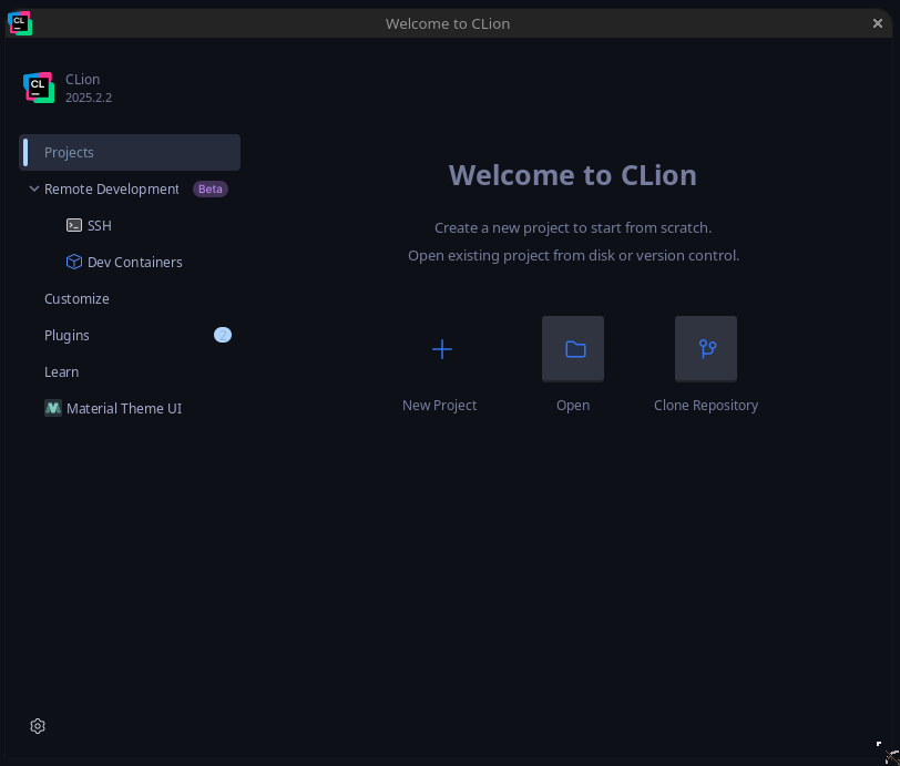 FreeBSD CLion 启动主页