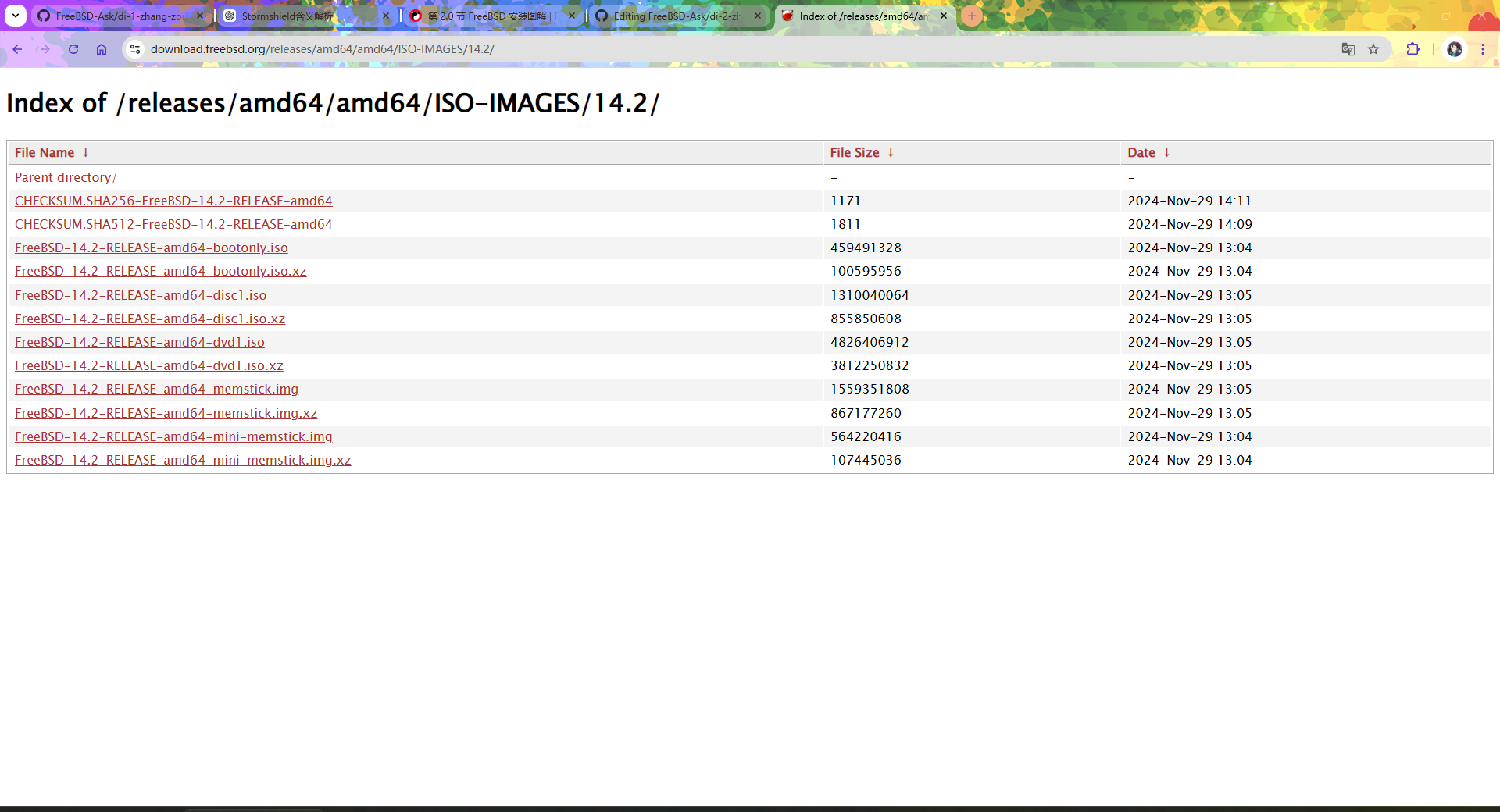 FreeBSD 镜像