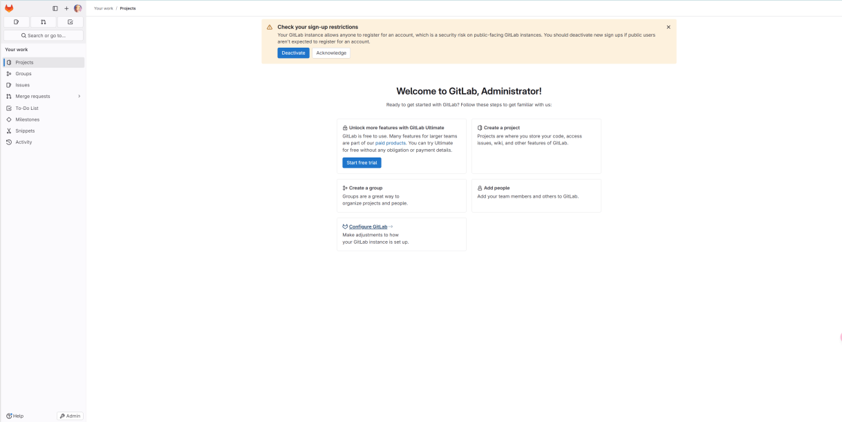 GitLab 主页