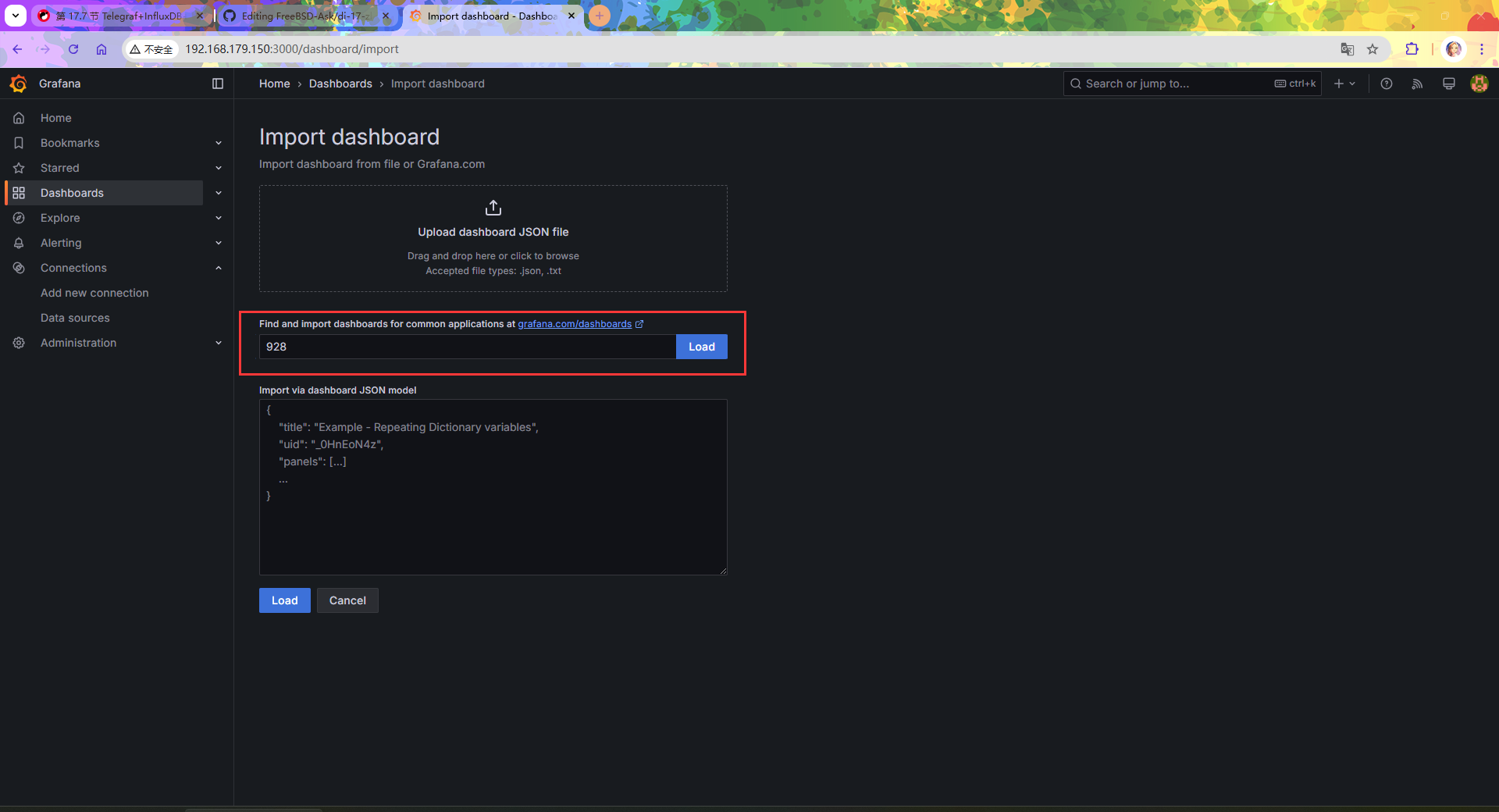 Grafana 选择 id