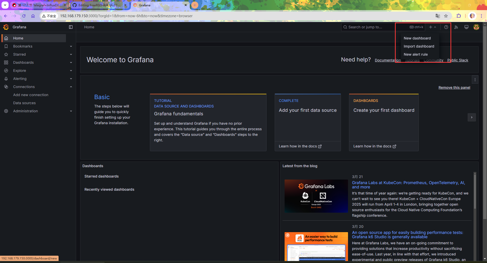 Grafana 导入模板