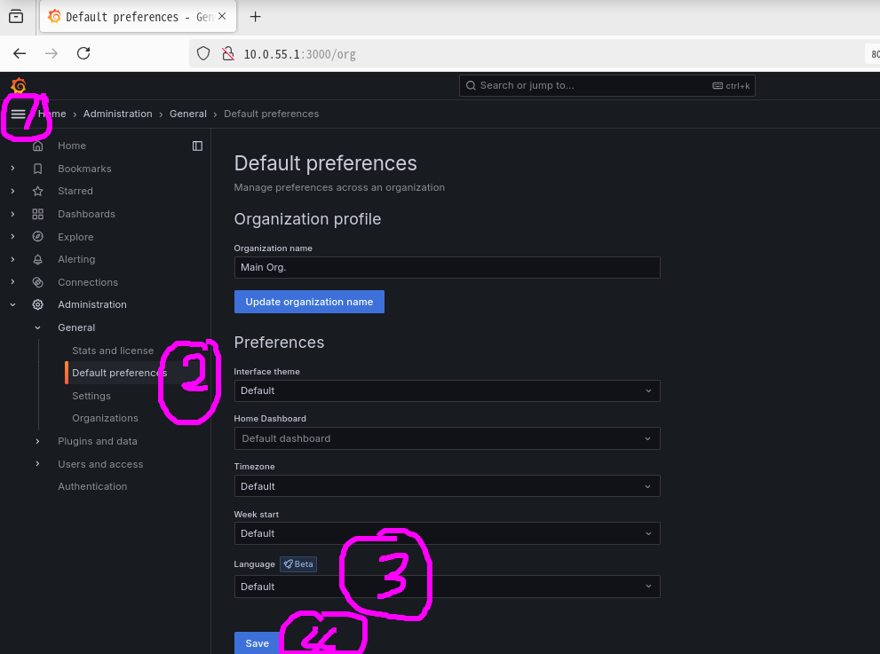 grafana 切换中文界面
