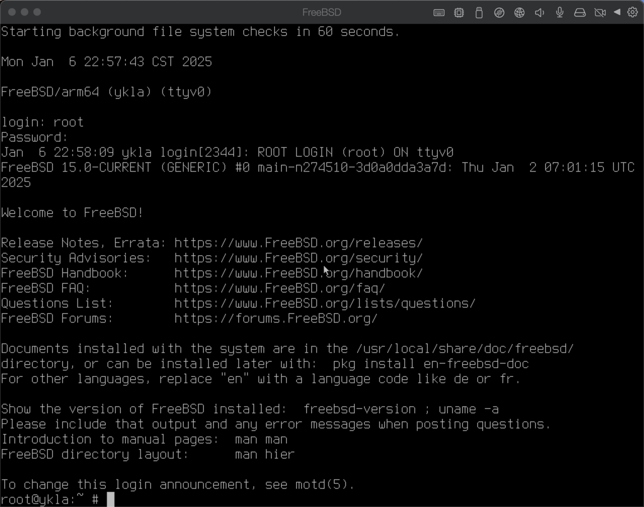 Parallels Desktop 20 安装 FreeBSD 15.0