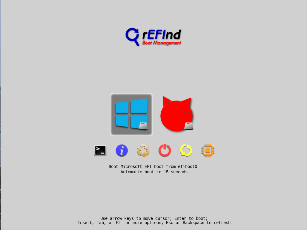 rEFInd 启动界面