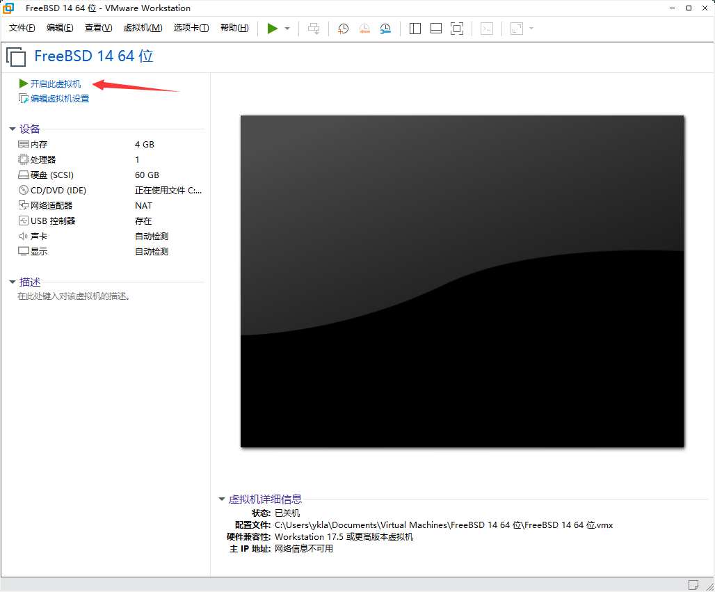 VMware 安装 FreeBSD