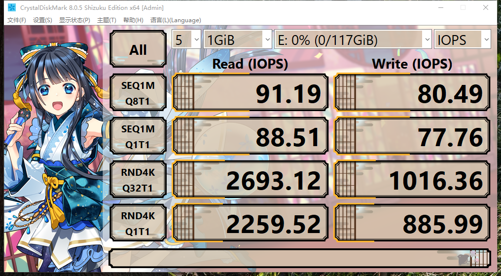 移速 128 GB A2 U3 V30 存储卡速度测试
